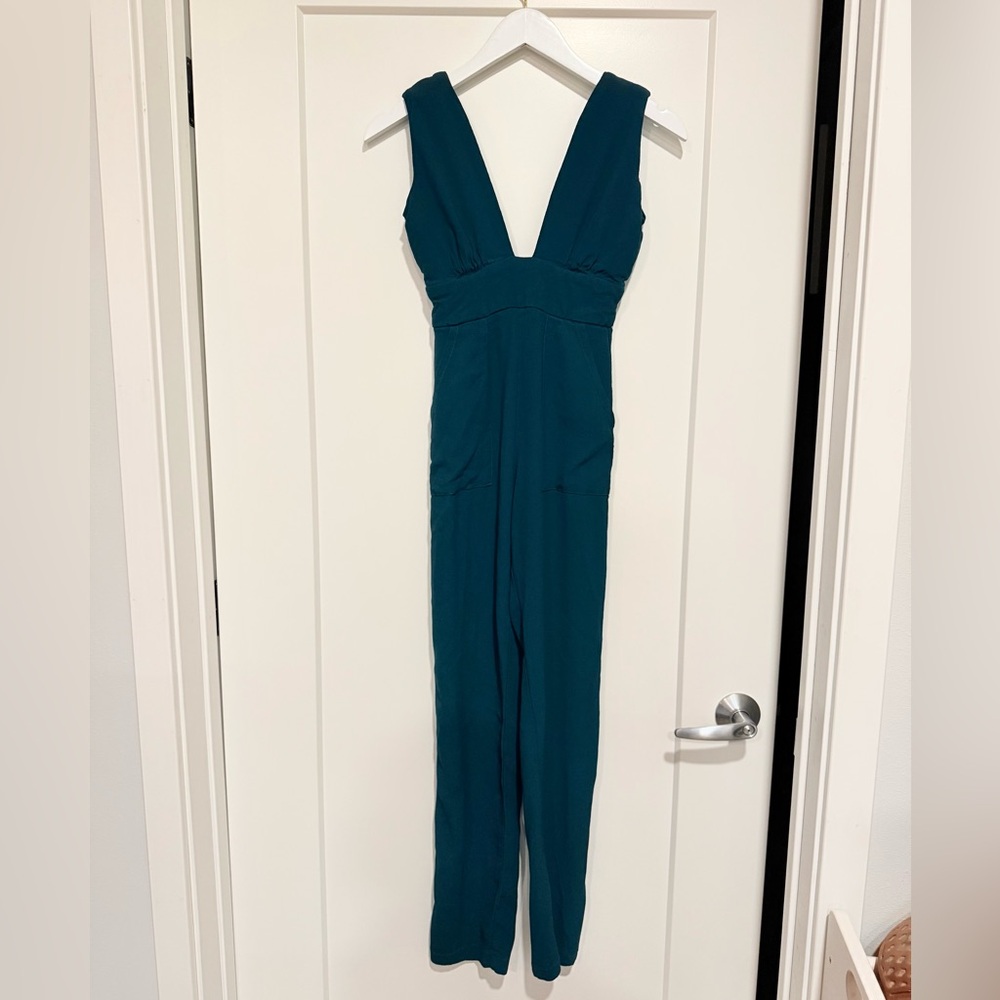 Reformation Teal Lightweight Jumpsuit